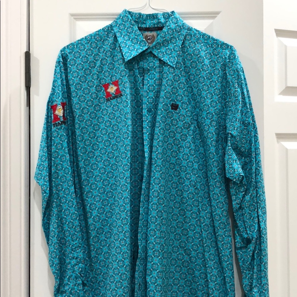 Men’s Cinch shirt with Harris logo